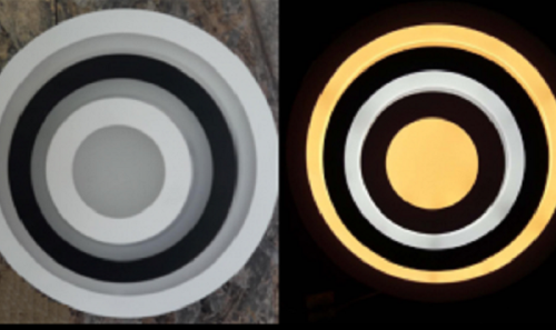 Светильник светодиодный Мелодия Света Круги 71-593 WT+BK 27Вт картинка 